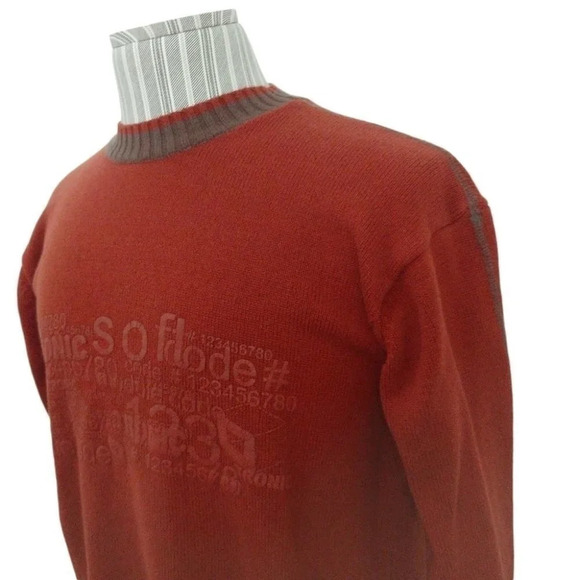 Sargent Pepper Knit Sweater, Crewneck, Brown, L - Picture 4 of 6